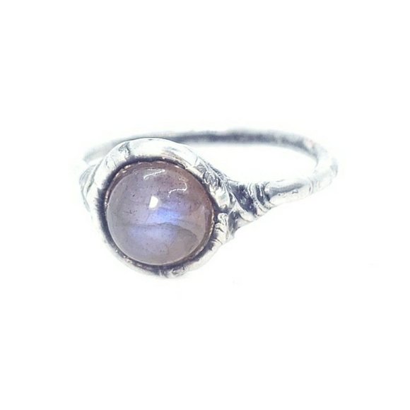 Purple Labradorite crystal ring size 7 - Picture 6 of 12